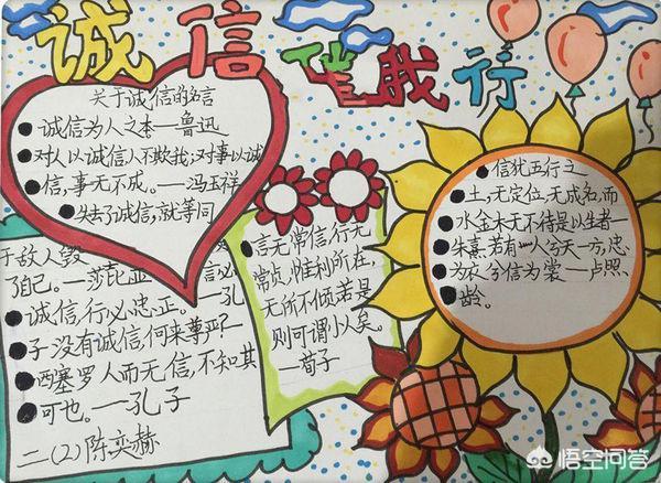 讲诚信养品行黑板报_讲诚信教育